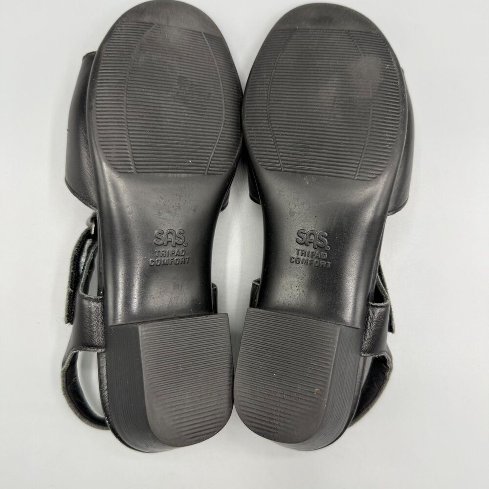 SAS Womens Sandal Suntimer Black Leather Slingback Shoes Size 8 M - Picture 8 of 8